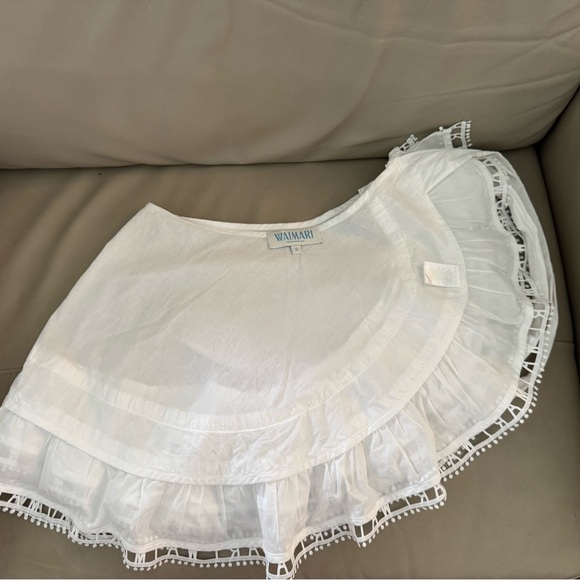 NWOT Waimari White Ruffled skirt - Picture 6 of 6